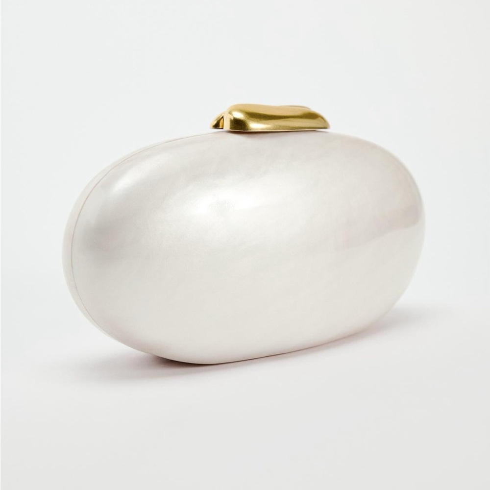 Zara Gold Closure Box Clutch